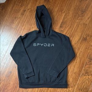 Spyder Xl Black Spyder Logo Sweatershirt Hoodie Pullover Kangaroo Pockets